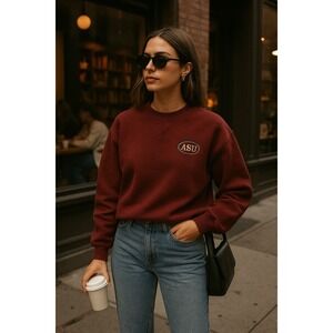 Champion Arizona State Sun Devils ASU Maroon Crewneck Sweatshirt Women's Medium